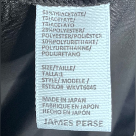 James Perse Long Sleeve Fitted Velvet Black Dress Women Size 1/Small - Picture 5 of 7